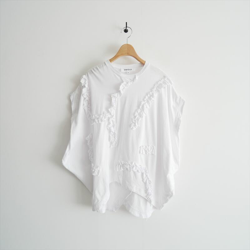 ENFOLD RUFFLE HEXAGON-T-SHIRT 300HS280-2780 2502-0357
