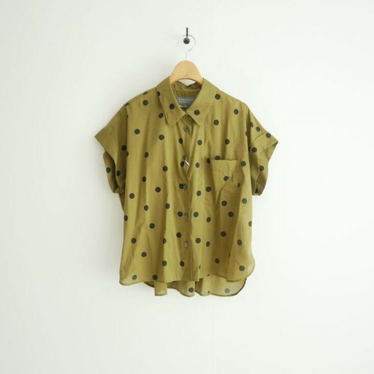 2026SS 未使用 MARGARET HOWELL POLKA DOT COTTON POPLIN SHIRT 578-6152205 2606-0147