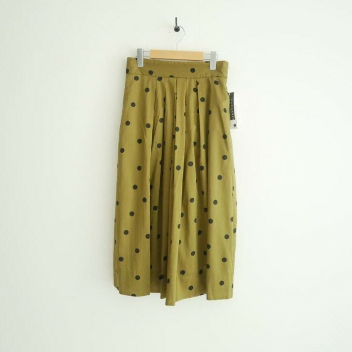 2026SS 未使用 MARGARET HOWELL POLKA DOT COTTON POPLIN SKIRT 578-6132212 2606-0148