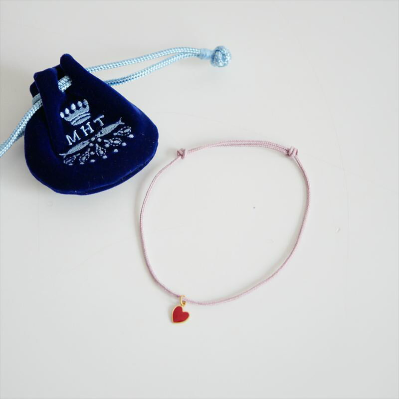 MHT Marie-Helene de Taillac レッド・エナメル「ハート」チャーム RED ENAMEL GOLD ネックレス 2605-0895
