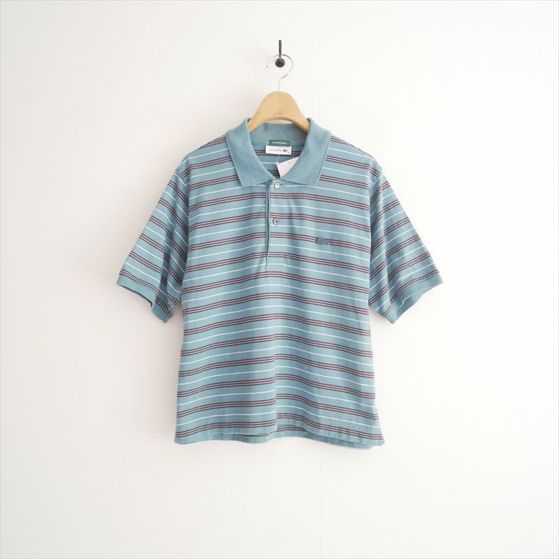 2025SS ADAM ET ROPE別注 LACOSTE ラコステ Multi Border Polo ポロシャツ 36 EUM35460 2606-0504