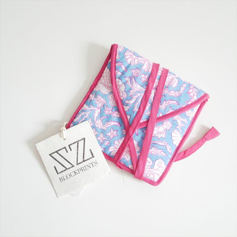 2025SS 未使用 SZ BLOCKPRINTS エスゼットブロックプリント SMALL MAKE UP BAG ポーチ 2606-0884