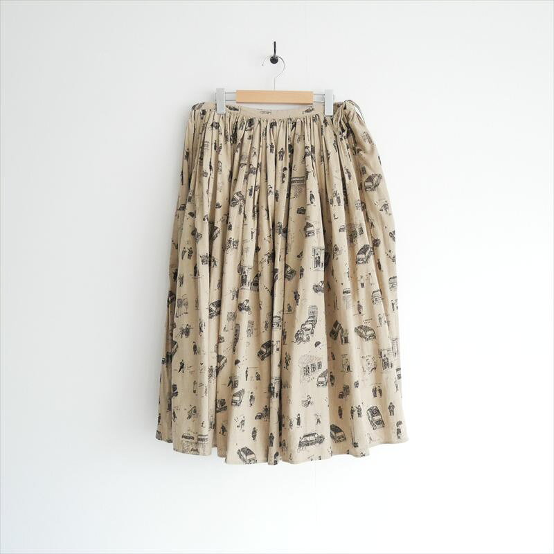 R&D.M.Co- OLDMANS TAILOR オールドマンズテーラー WHERE IS MY DOG? GATHER SKIRT スカート 6479 2603-1255
