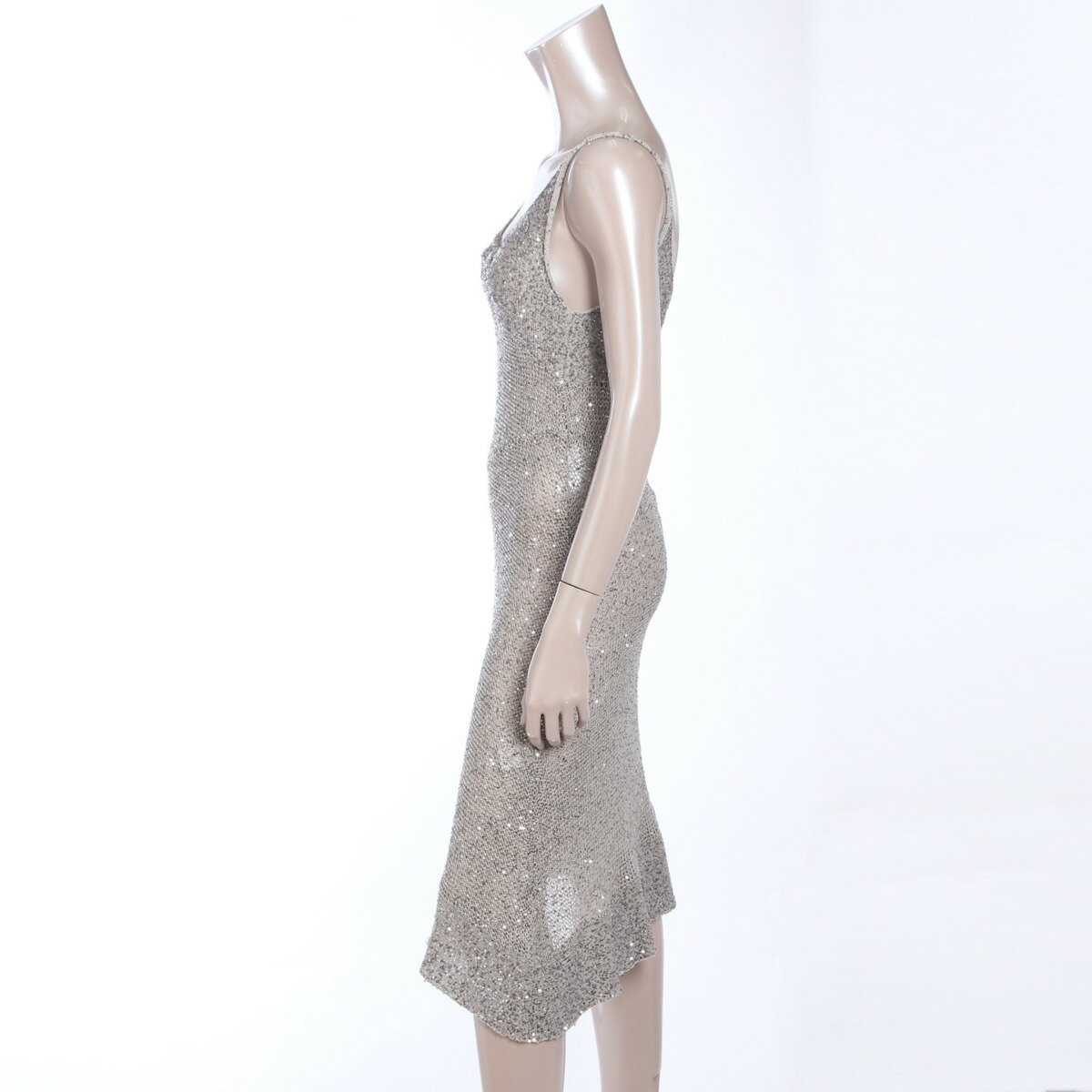 【ドゥロワー】DRAWER　ニットワンピース スパンコール 【中古】【鑑定済・正規品保証】