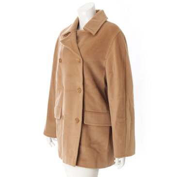 【マックス マーラ】Max mara　ウール ハーフコート ベージュ 42 【中古】【鑑定済・正規品保証】55776