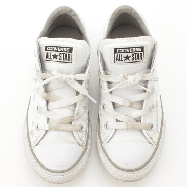 【スーパーセール 6/4〜開催】【ソノタ】 コンバース キッズ オールスター レザー スニーカー ホワイト 33 【中古】【鑑定済・正規品保証】64643