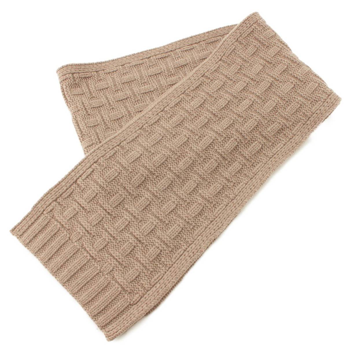 【エルメス】Hermes　カシミア マフラー ベージュ 【中古】【鑑定済・正規品保証】85229のサムネイル