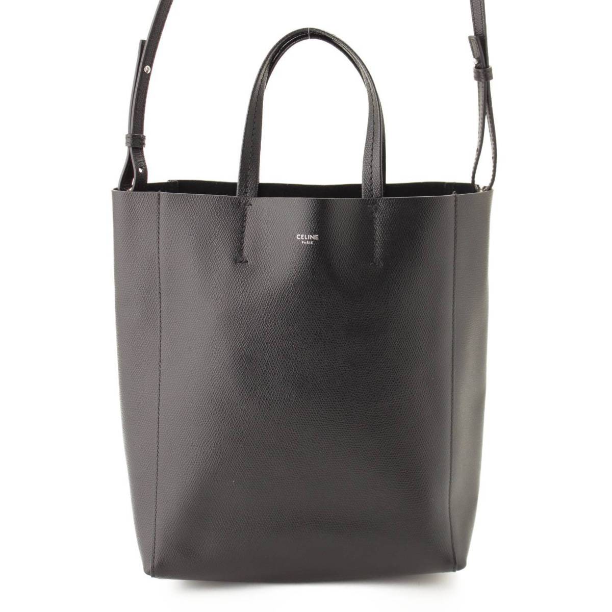 【セリーヌ】Celine　バーティカルカバ スモール レザー 2WAY ショルダーバッグ 189813XBA.38NO ブラック 【中古】【鑑定済・正規品保証】86769のサムネイル