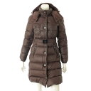 【モンクレール】Moncler　MEIN ベルト付 フード ダウンコート ブラウン 00 【中古】【 ...