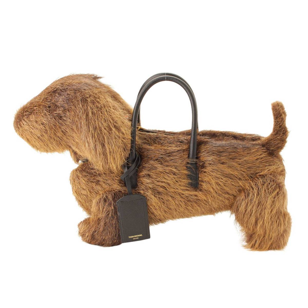 【トムブラウン】Tom Brown　HECTOR ヘクター ビーバーファー ハンドバッグ ドッグ ブラウン 【中古】【鑑定済・正規品保証】111417のサムネイル