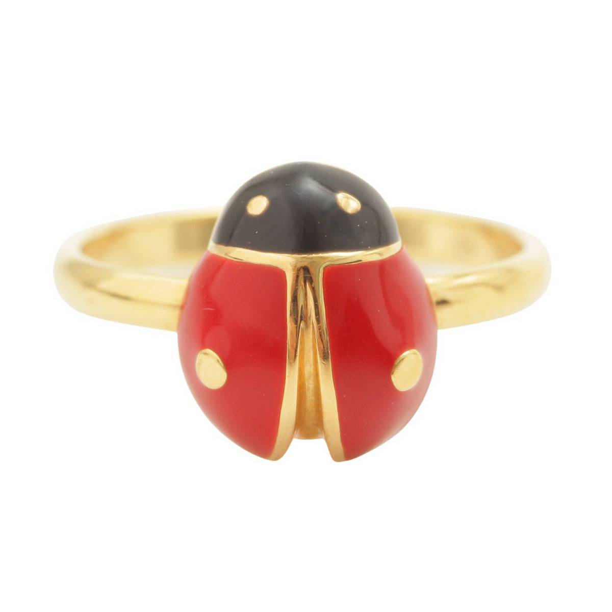 【クリスチャン ディオール】Christian Dior　テントウムシ 750 リング 指輪 J3072 ゴールド 10号 【中古】【鑑定済・正規品保証】106927のサムネイル