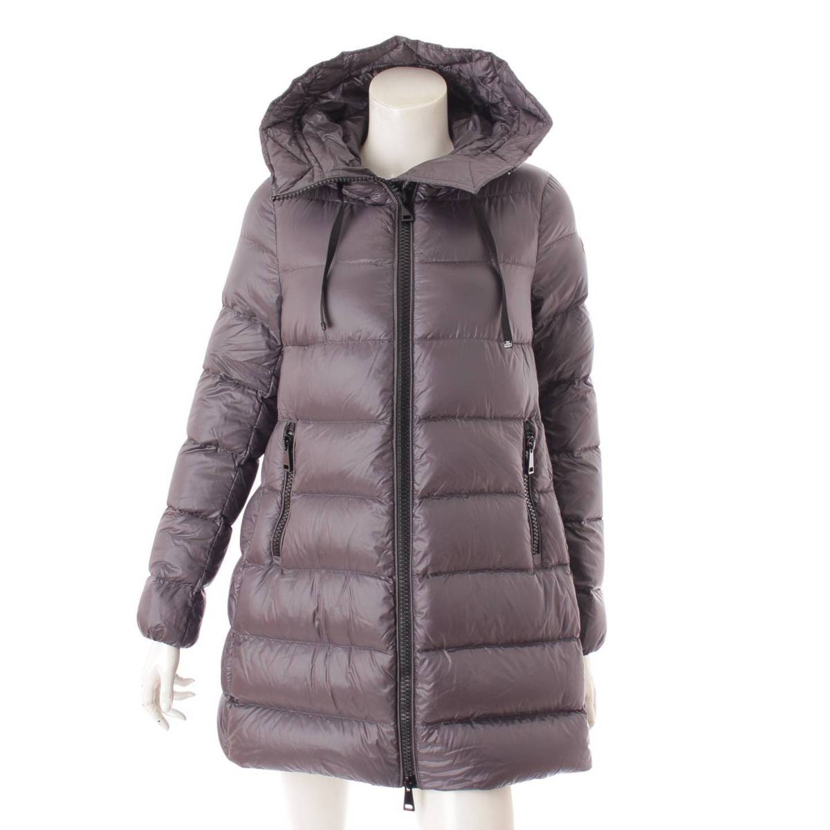 【モンクレール】Moncler　suyen スイエン フード ダウンコート グレー 1 【中古】【鑑定済・正規品保証】112551のサムネイル