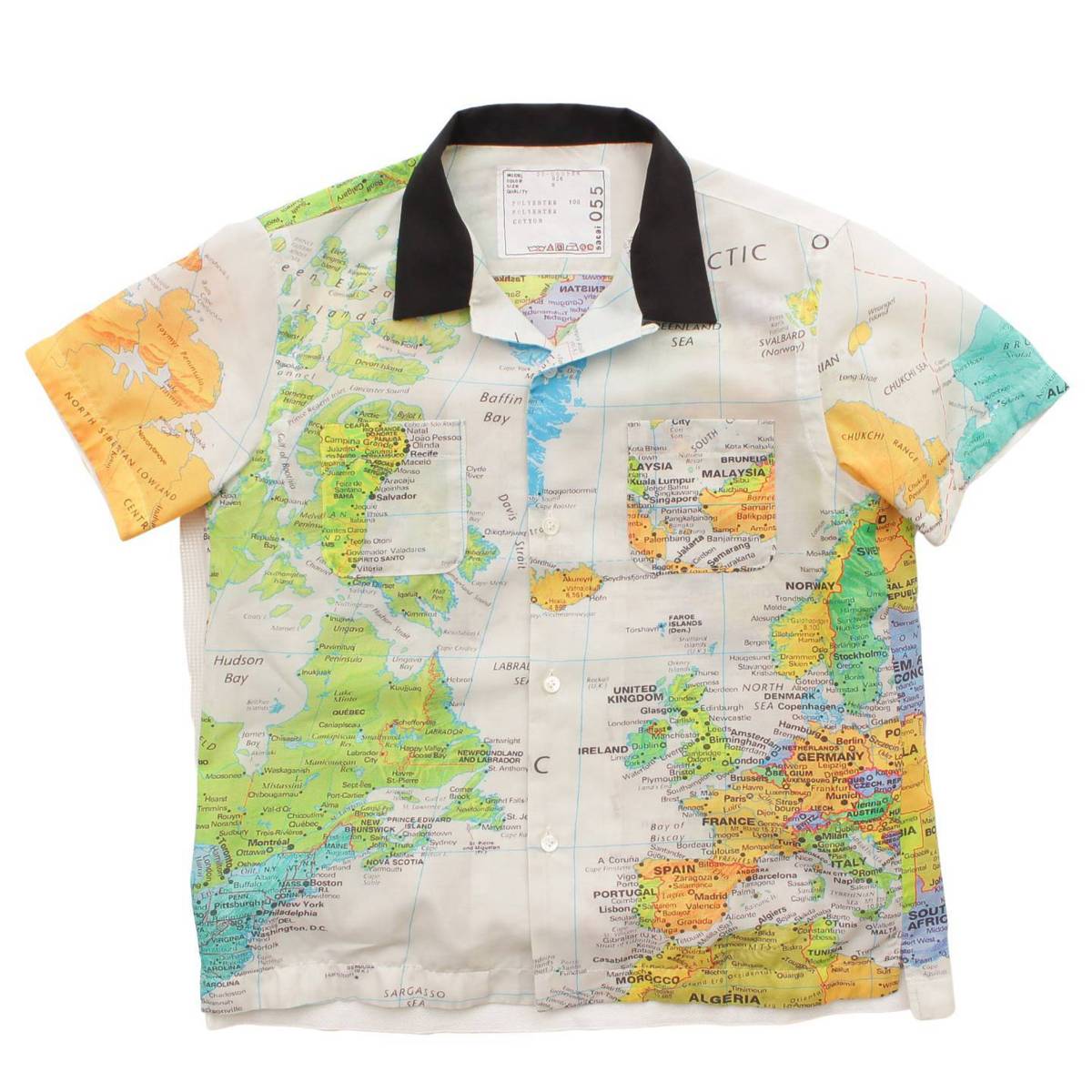 【サカイ】sacai　20SS 世界地図柄 半袖シャツ オープンカラーシャツ 20-0005K キッズ 6 【中古】【鑑定済・正規品保証】120535のサムネイル