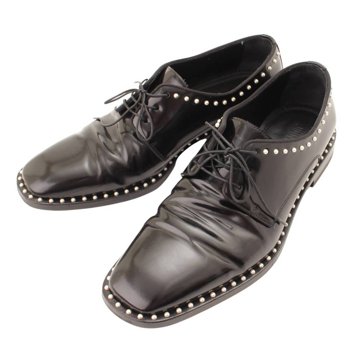 【ジミーチュウ】Jimmy Choo　パール パテント レザー レースアップシューズ ブラック 40 【中古】【鑑定済・正規品保証】126664のサムネイル