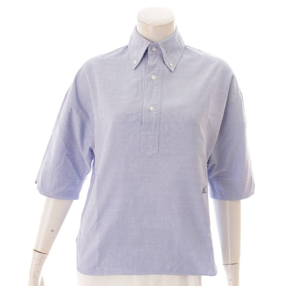 【マディソンブルー】MADISON BLUE　20SS B.D 半袖 フロント刺繍 コットン シャツ トップス MB201-5025 ブルー 00 【中古】【鑑定済・正規品保証】133557のサムネイル