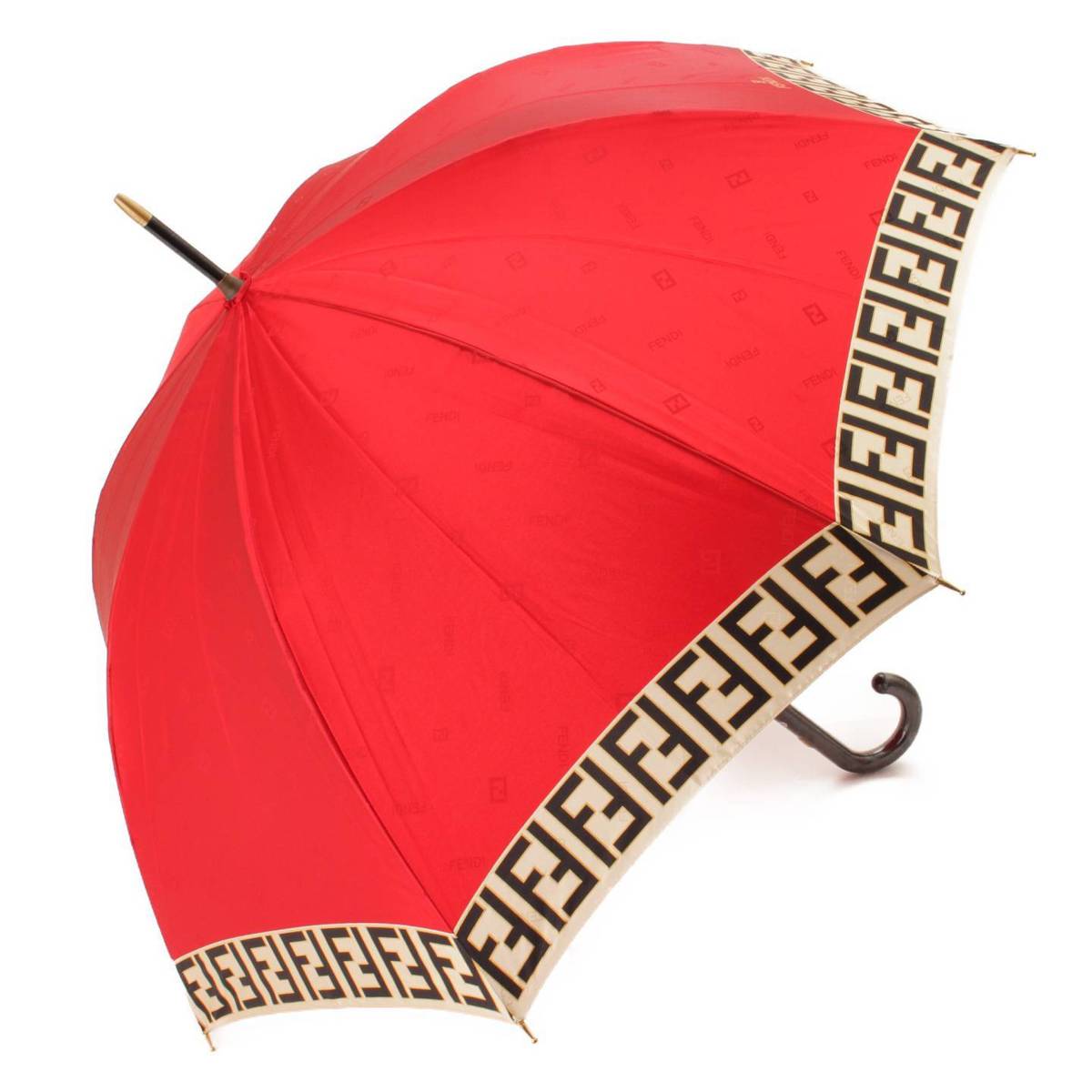 【フェンディ】Fendi　FFロゴ ズッカ 長傘 雨傘 雨具 レッド 【中古】【鑑定済・正規品保証】134897のサムネイル
