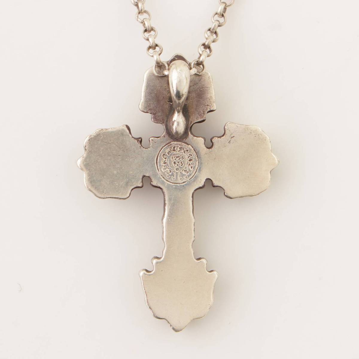 【クロムハーツ】Chrome Hearts　フィリグリークロスXS ロールチェーン ネックレス 925 シルバー 【中古】【鑑定済・正規品保証】142194