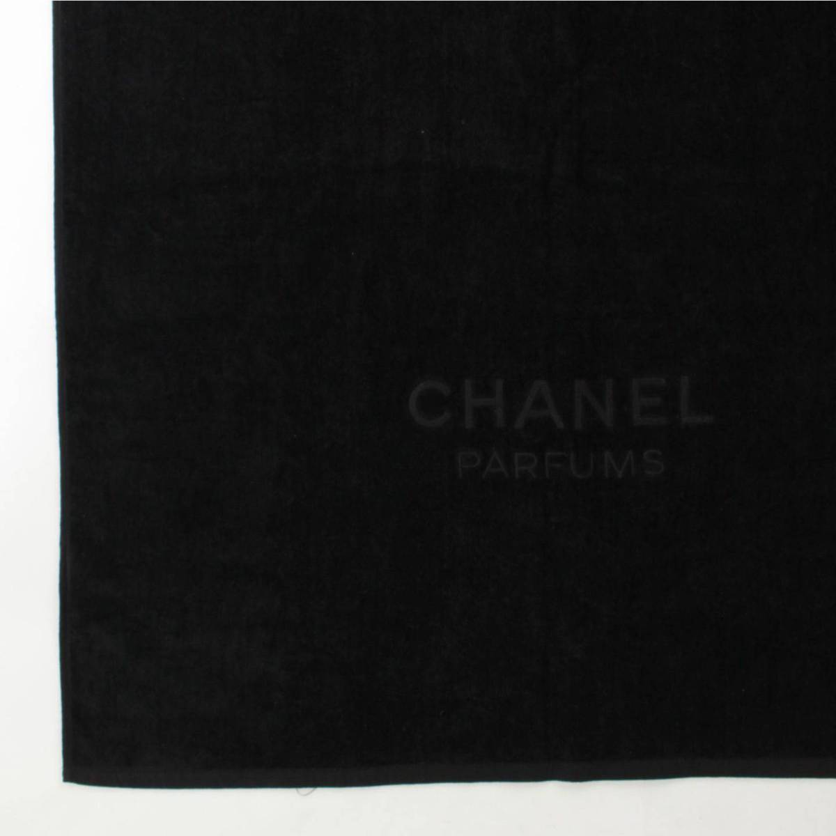 【シャネル】Chanel　ビーチタオル バスタオル 2002 ブラック 香水瓶 【中古】【鑑定済・正規品保証】145983