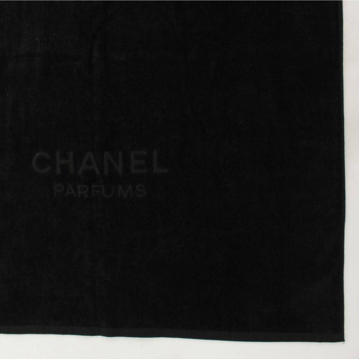 【シャネル】Chanel　ビーチタオル バスタオル 2002 ブラック 香水瓶 【中古】【鑑定済・正規品保証】145983