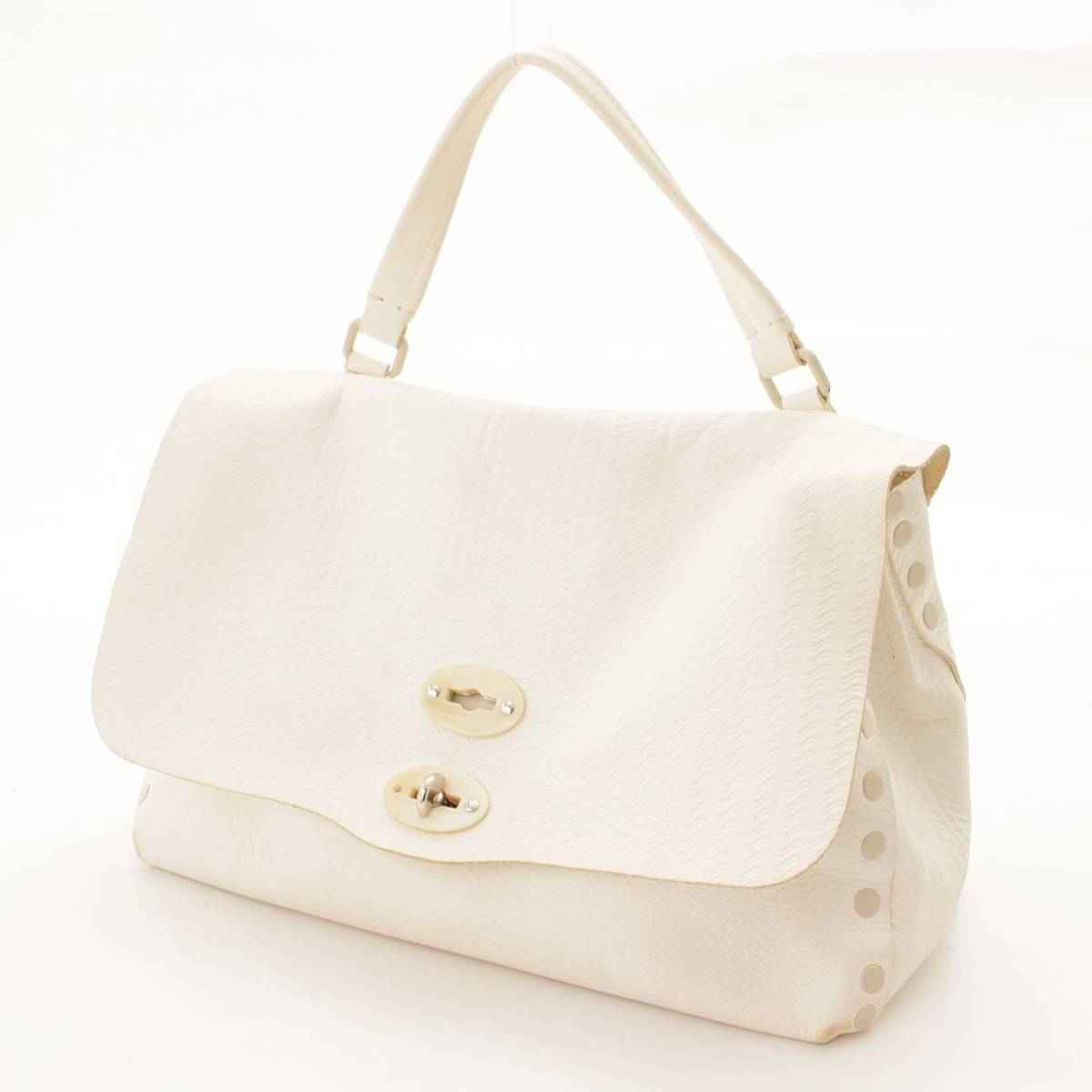 【楽天スーパーSALE】【~15%OFF】【ザネラート】zanellato　ポスティーナM レザー 2WAY ショルダーバッグ ホワイト 【中古】【鑑定済・正規品保証】149329