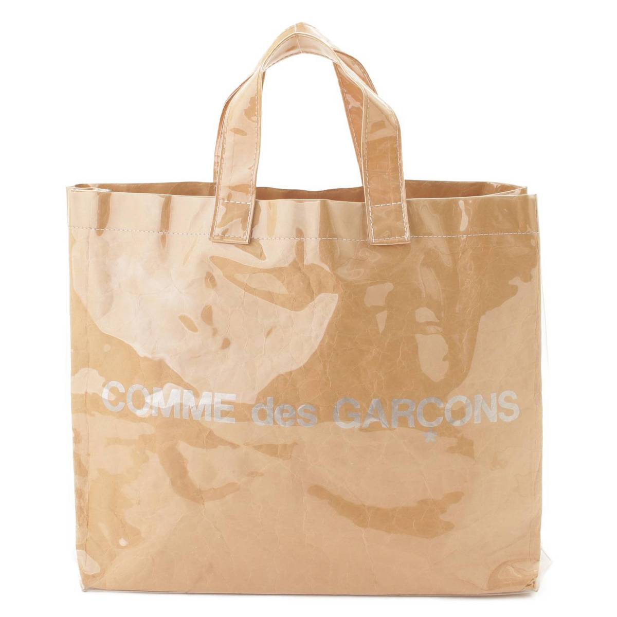 【コム デ ギャルソン】Comme des Garcons　クラフト ビニール トート ペーパーバッグ GO-K 201 ナチュラル 【中古】【鑑定済・正規品保証】151925のサムネイル