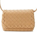 【ボッテガ ヴェネタ】Bottega Veneta　ベビーオリンピア イントレチャート レザー ショルダーバッグ 609231 ベージュ 【中古】【鑑定済・正規品保証】181467