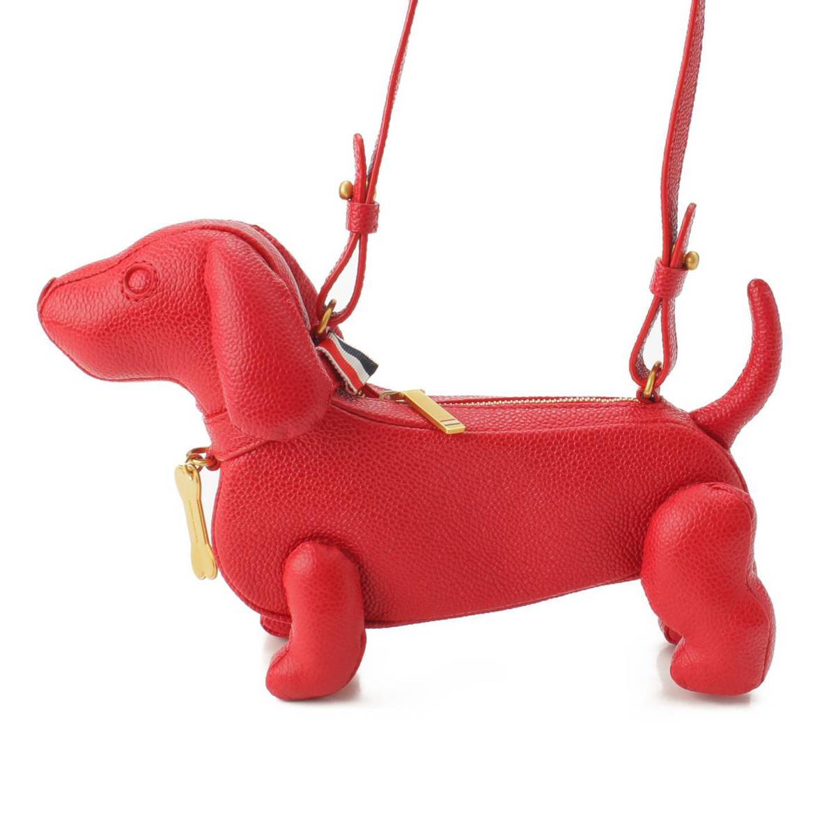 トムブラウン Thom Browne　ヘクター ぺブルグレイン レザー ミニ ショルダーバッグ レッド 【中古】 【鑑定済・正規品保証】 182923のサムネイル