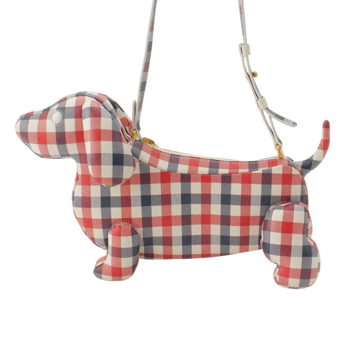 トムブラウン Tom Brown　ヘクター バゲット チェック柄 ぺブルグレイン レザー ショルダーバッグ マルチカラー 【中古】 【鑑定済・正規品保証】 182931のサムネイル