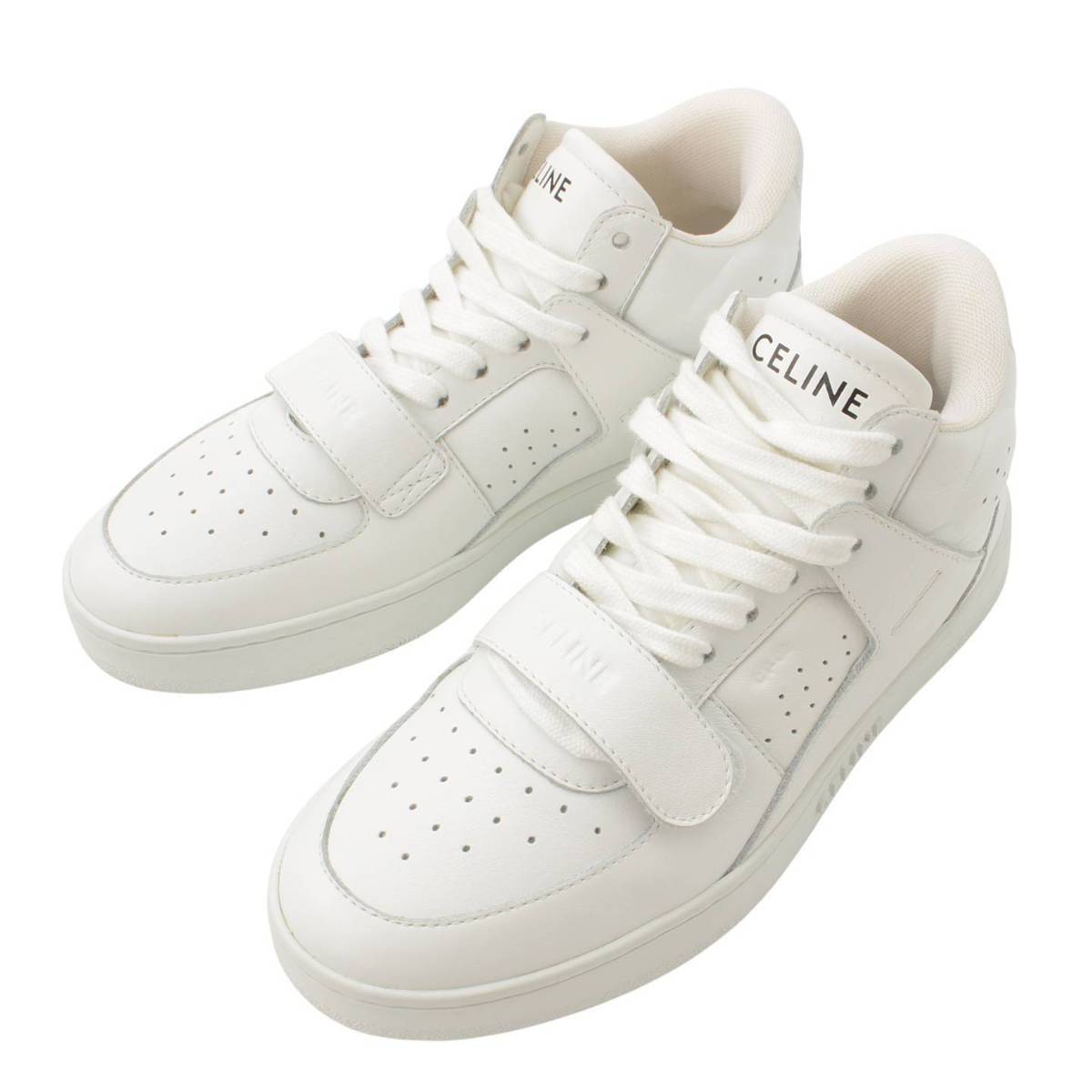 【セリーヌ】Celine　CT-02 ベルクロストラップ ミドルカット スニーカー 343193 ホワイト 36 【中古】【鑑定済・正規品保証】185562のサムネイル