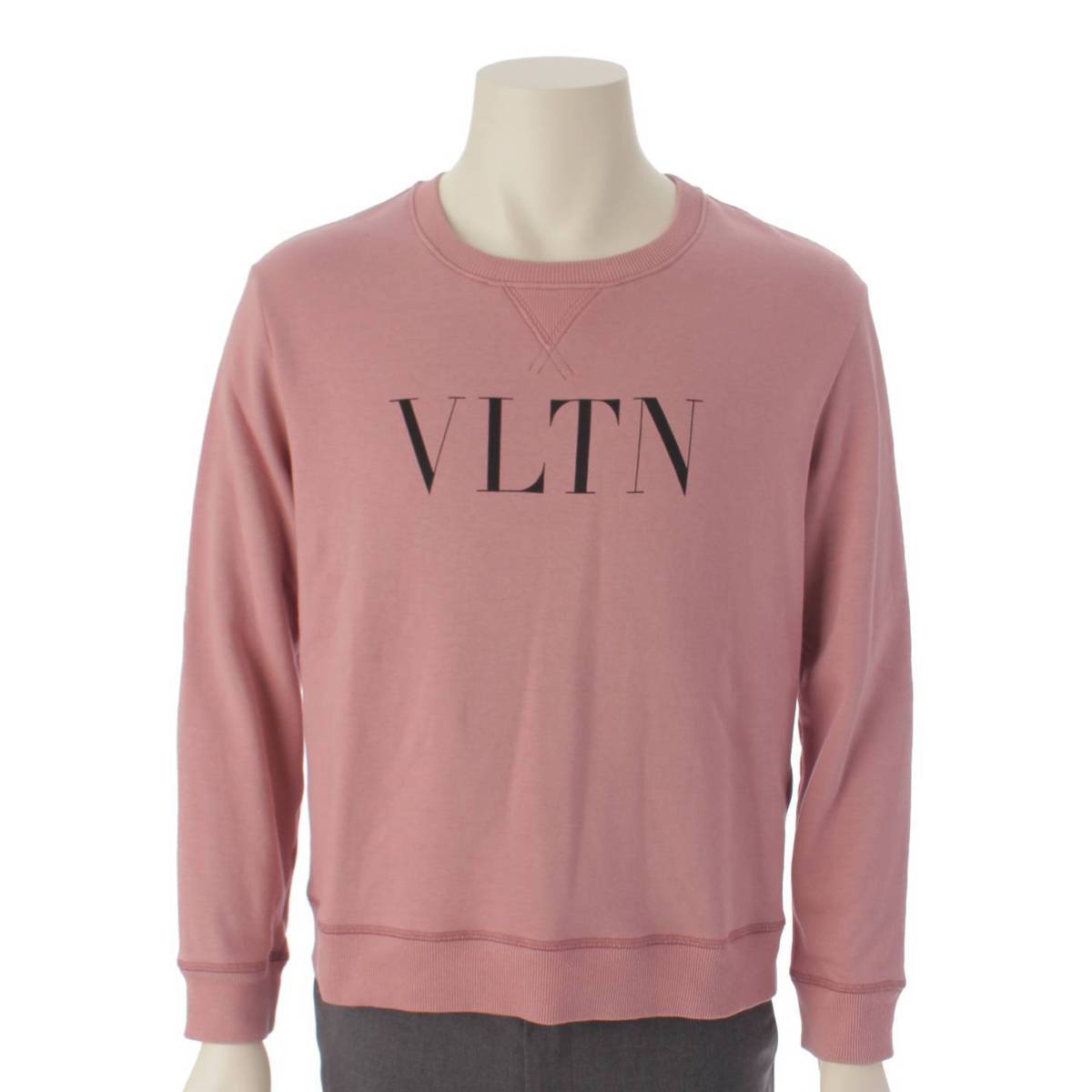 【ヴァレンティノ】Valentino　メンズ VLTN ロゴ クルーネック トレーナー スウェット RV3MF10G3TV ピンク S 【中古】【鑑定済・正規品保証】188192 1