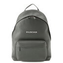 【バレンシアガ】Balenciaga　エブリデイ ロゴ レザー バックパック リュック バッグ 552374 グレー 【中古】【鑑定済・正規品保証】190596