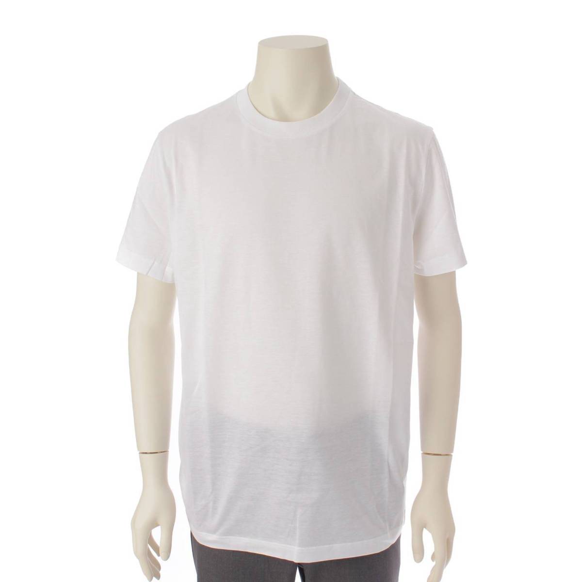 【プラダ】Prada　メンズ 22SS JERSEY コットン 半袖 無地Tシャツ トップス DNA829 ホワイト XL 未使用【中古】【鑑定済・正規品保証】192355