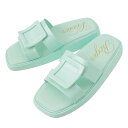 【ロジェヴィヴィエ】Roger Vivier　Vivier Slide スクエアバックル パテント エナメル スライドサンダル ライトブルー 【中古】【鑑定済・正規品保証】193046