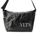 Valentino　ガラヴァーニ メンズ VLTN ロゴ メッセンジャー ショルダーバッグ ブラック 193967