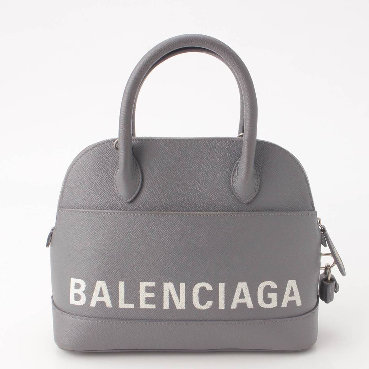 【バレンシアガ】Balenciaga　ヴィル トップハンドルS レザー 2wayハンドバッグ 518873 グレー 【中古】【鑑定済・正規品保証】196063 3