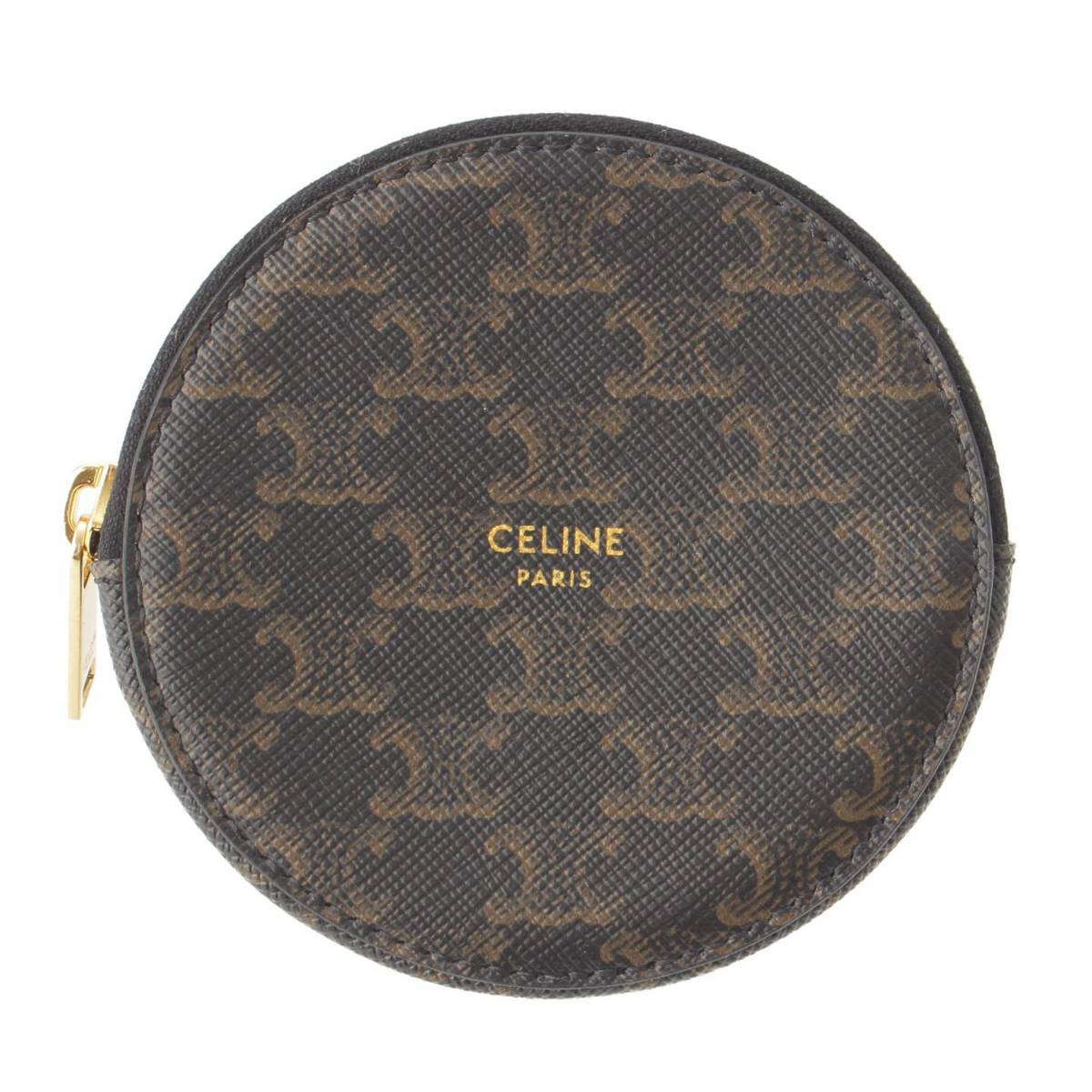 【セリーヌ】Celine　トリオンフキャンバス コインパース コインケース 小銭入れ 10D222 ブラック 【中古】【鑑定済・正規品保証】194042 1