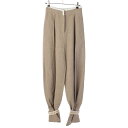 Off-White　LINEN BALOON PANT リネン バルーン ワイドパンツ スラックス ベージュ 36 未使用195557