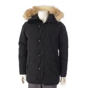 【カナダグース】CANADA GOOSE メンズ JASPER PARKA ジャスパー ファー フード ダウンジャケット 3438JMB ブラック S 【中古】【鑑定済 正規品保証】196406