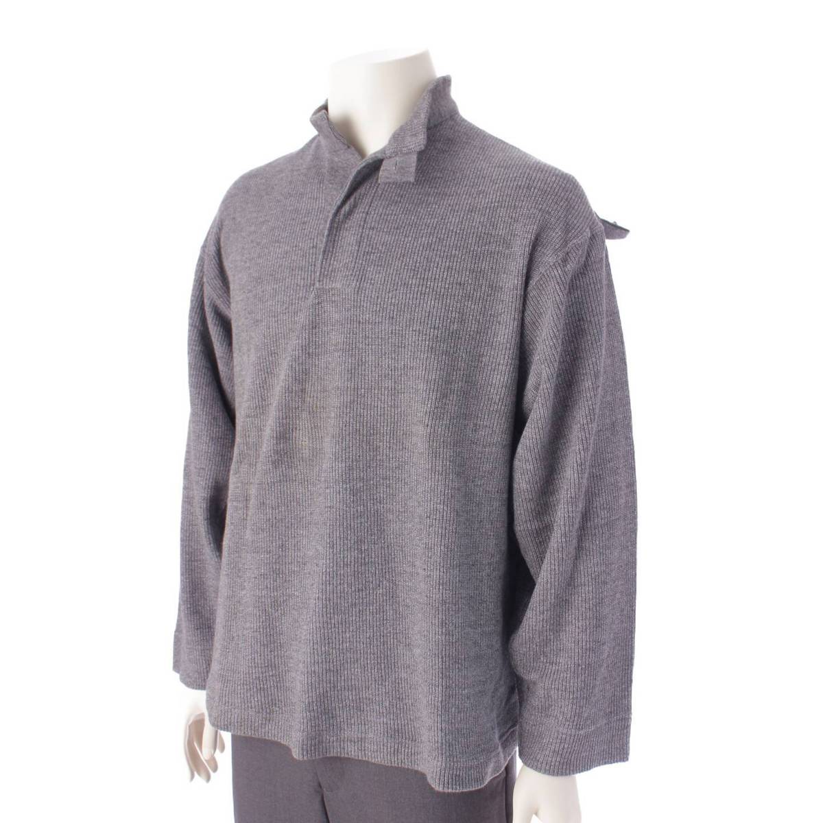 【イッセイミヤケ】Issey miyake　80'S 筆タグ ニット セーター トップス トレーナー 9AL31012 グレー M 【中古】【鑑定済・正規品保証】188821 2