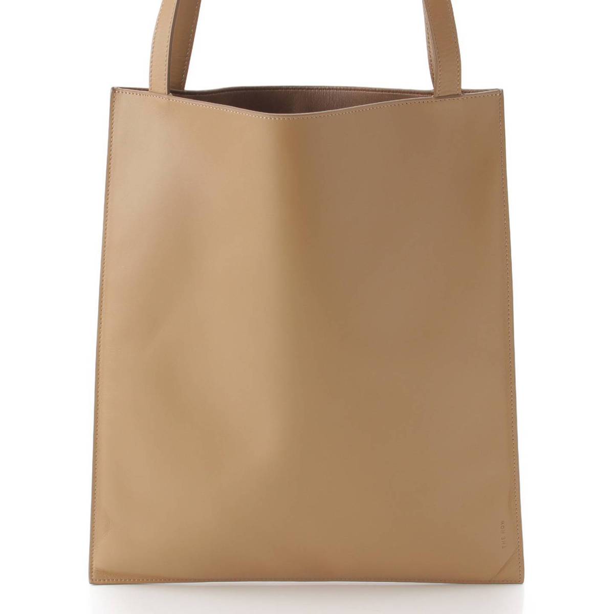 THE ROW　FLAT TOTE レザー フラットトートバッグ ダークタン 194236