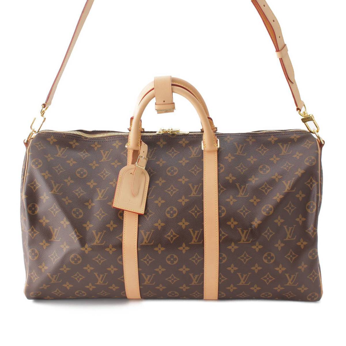 【ルイヴィトン】Louis Vuitton　モノグラム キーポル バンドリエール50 ボストンバッグ M41416 ブラウン 【中古】【鑑定済・正規品保証】189550