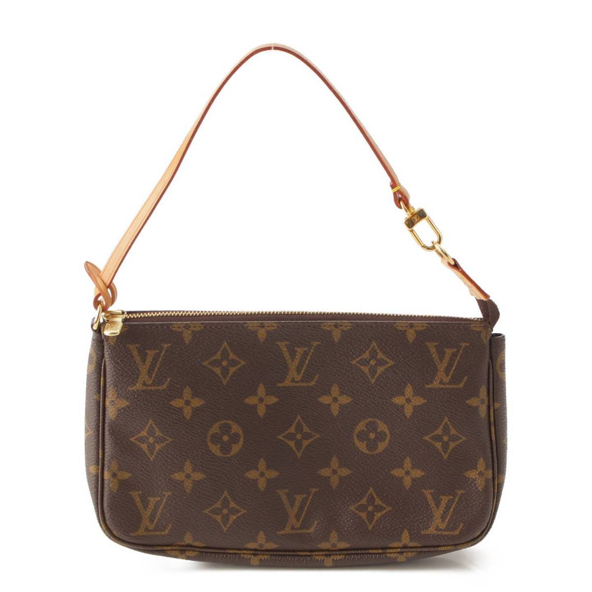 【ルイヴィトン】Louis Vuitton　モノグラム ポシェット アクセソワール アクセサリーポーチ M51980 ブラウン 【中古】【鑑定済・正規品保証】190016