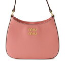 【ミュウミュウ】Miu Miu　マドラス ロゴ レザー ワンショルダーバッグ 5BC105 ローズピンク 【中古】【鑑定済・正規品保証】197799