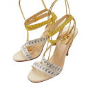 【クリスチャンルブタン】Christian Louboutin メジャーモチーフ エナメル レザー ストラップ サンダル アイボリー 35 1/2 【中古】【鑑定済・正規品保証】198618(4)