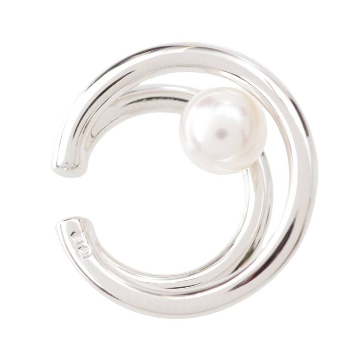 【ミキモト】Mikimoto　パール イヤーカフ ピアス イヤリング PE-1749S シルバー S刻印 4.4g 【中古】【鑑定済・正規品保証】197124のサムネイル