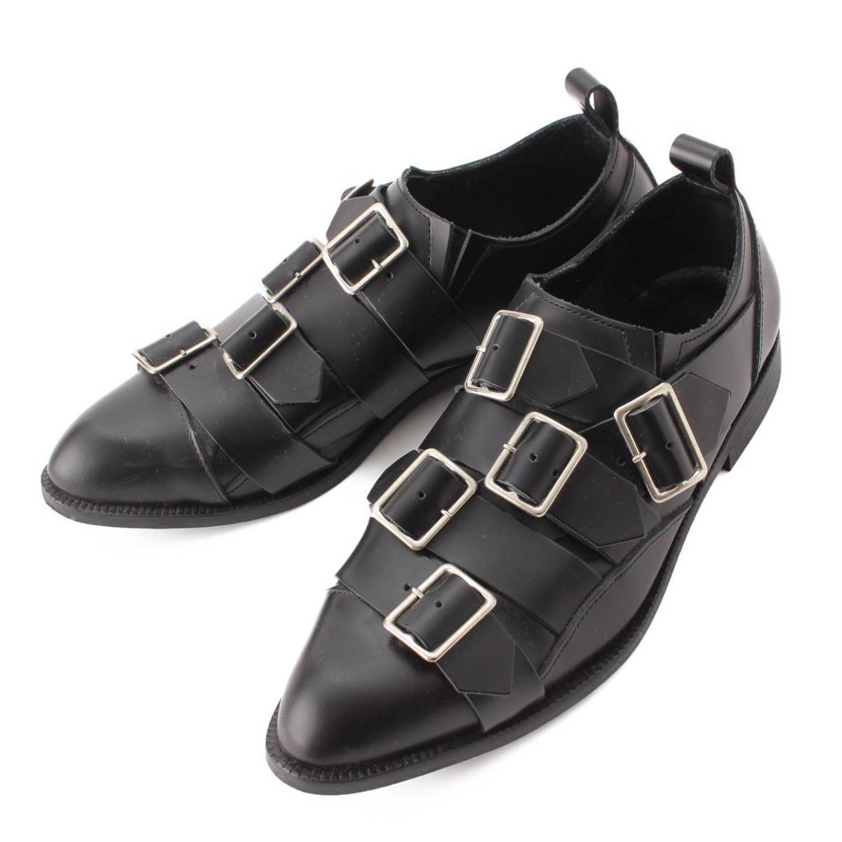 【コムデギャルソン】Comme des Garcons　マルチバックルベルト レザー シューズ ブラック 23 【中古】【鑑定済・正規品保証】200605のサムネイル