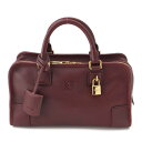 【ロエベ】Loewe　アマソナ28 ナッパレザー ハンドバッグ 311.61.001 ボルドー 【中古】【鑑定済・正規品保証】201545