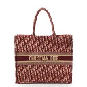 【クリスチャンディオール】Christian Dior　オブリーク キャンバス ブックトート ラージ M1286ZRIW ボルドー 【中古】【鑑定済・正規品保証】198466