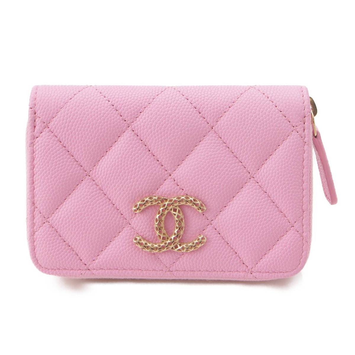 【楽天スーパーSALE対象商品】【シャネル】Chanel　マトラッセ ココマーク キャビア コインケース 小銭入れ AP3186 ピンク 【中古】【鑑定済・正規品保証】194951のサムネイル