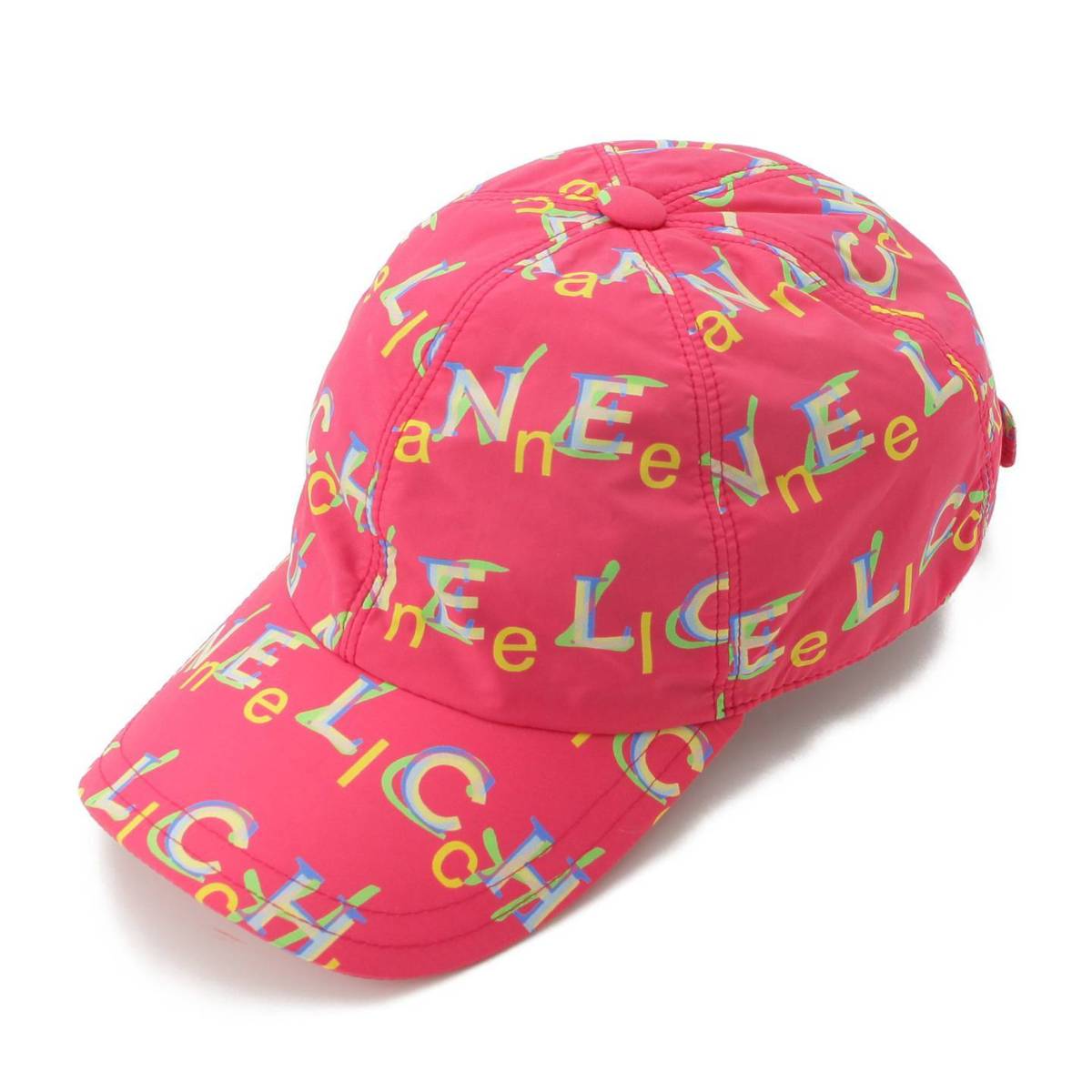 【シャネル】Chanel　19P ロゴ コットン×ナイロン ベースボールキャップ 帽子 ピンク 【中古】【鑑定済・正規品保証】202092 1